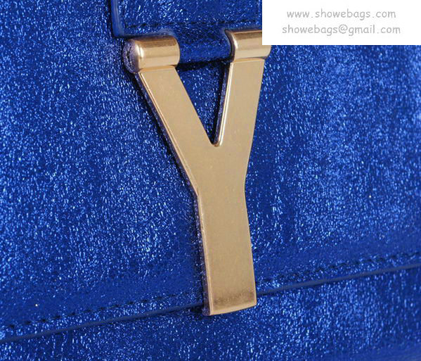 YSL belle de jour iridescent leather clutch 26570 blue
